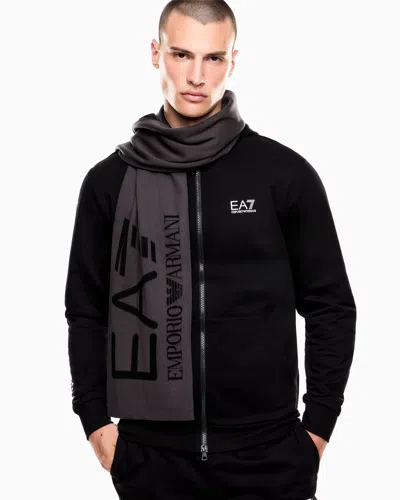 Ea7 Visibility Scarf With  Oversized Logo
