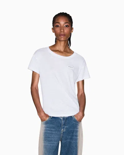 Armani Exchange Relaxed Fit T-shirts In White