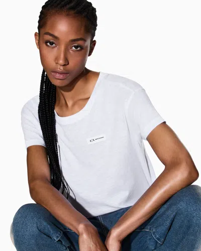 Armani Exchange Relaxed Fit T-shirts In White