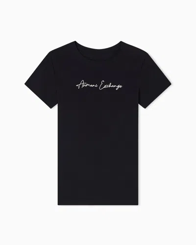 Armani Exchange Regular Fit Jersey T-shirt In Black