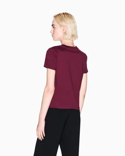 Armani Exchange Regular Fit T-shirt With Graphic Logo In Burgundy