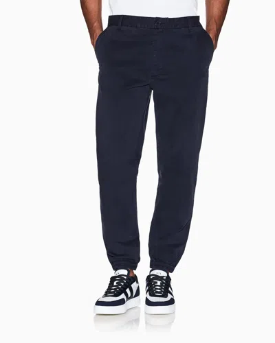 Armani Exchange Stretch Twill Trousers In Blue