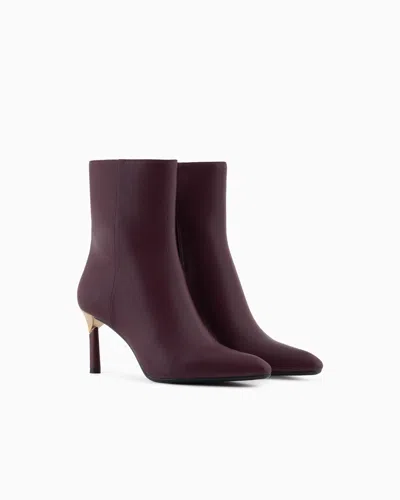 Armani Exchange Ankle Boots With Gold Detail