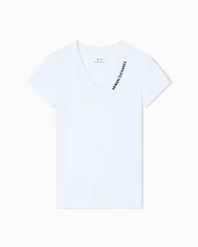Armani Exchange Slim Fit T-shirt With Logo In White