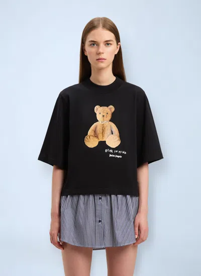 Palm Angels Cropped Bear In Mind T-shirt