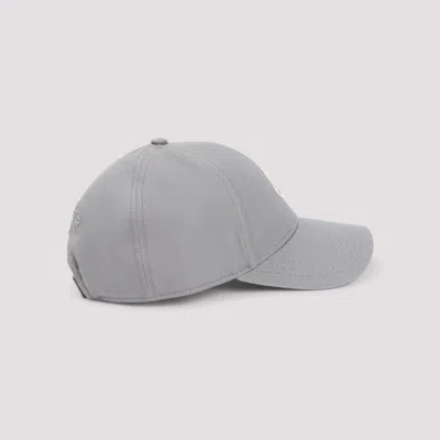 Moncler Classic Six-panel Cap With Logo Patch In Gray