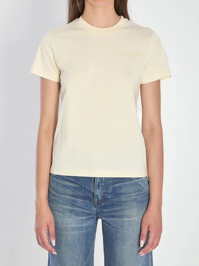 Moncler Beaded Logo Cotton T-shirt White