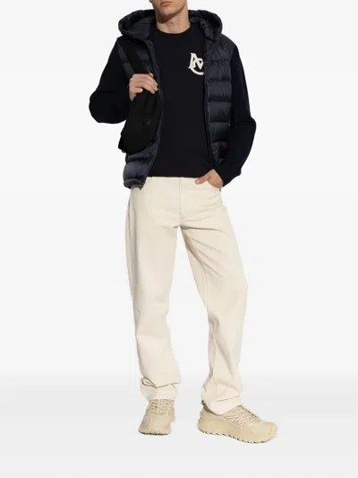 Moncler Blue Padded Zip-up Cardigan