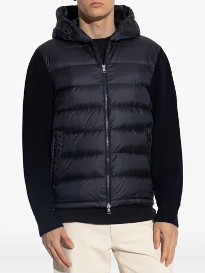 Moncler Blue Padded Zip-up Cardigan