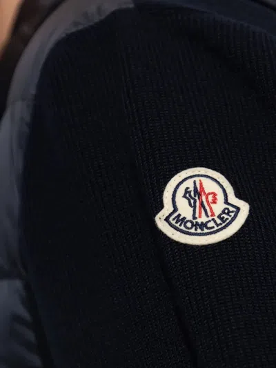 Moncler Blue Padded Zip-up Cardigan