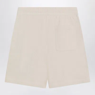 Moncler Genius Cotton Shorts With Elastic Waistband And Back Pocket In Neutral