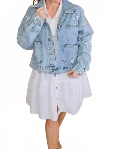Nash Grey Stella Denim Jacket In Light Wash