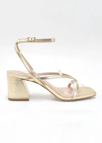 Cocco Miami Women  15359 Strappy Heeled Sandal In Gold Metallic Leather