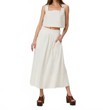 Paige Ojai Eyelet Midi Skirt In White In White