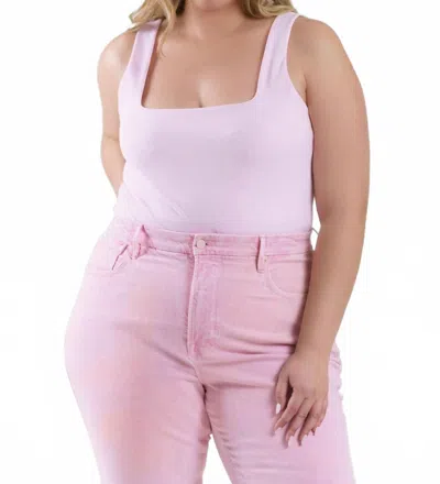Good American Scuba Modern Tank Bodysuit In Rose Quartz