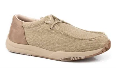 Roper Men's Clearcut Low Canvas Chukka Shoe In Tan