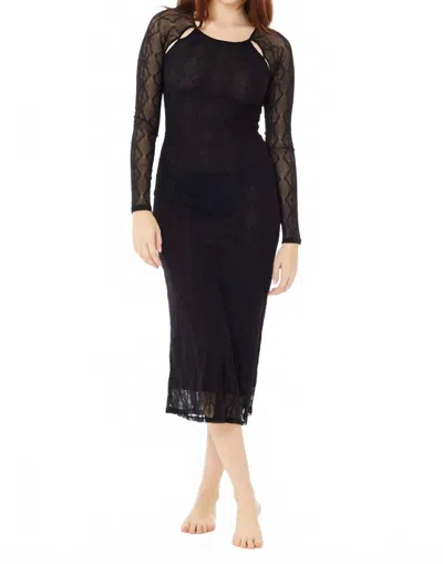 Second Skin By Rd Style Mariposa Long Sleeve Dress In Black
