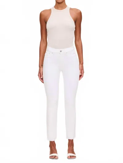 Dl1961 - Women's Mara Straight Jean In White Stripe In Yellow