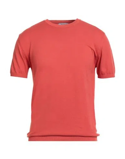 Wool & Co Man Sweater Orange Size L Cotton