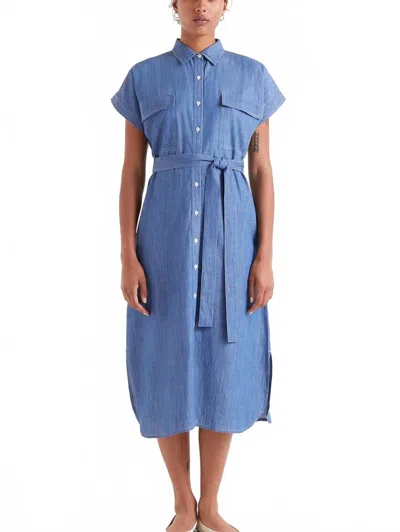 Compañía Fantástica Denim Shirt Dress In Blue In Blue