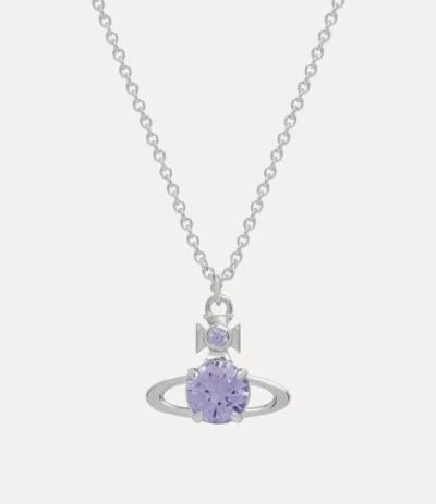 Vivienne Westwood Reina Large Pendant Necklace Platinum-light-lavender-cz Platinum-light-lavender-cz Women