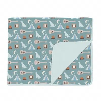 Kickee Toddler Blanket In Jade Campfire