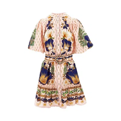 Farm Rio Floral Mini Dress With Belt