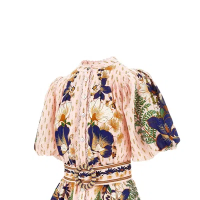 Farm Rio Floral Mini Dress With Belt