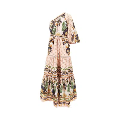 Farm Rio Floral Cotton One-shoulder Maxi Dress