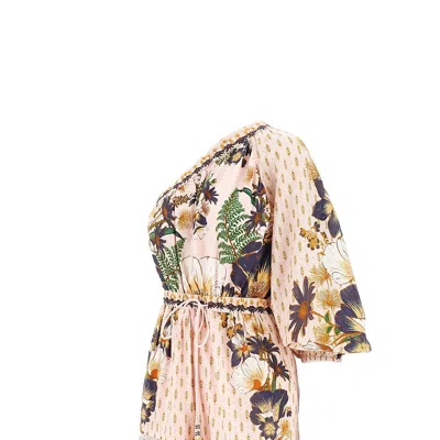 Farm Rio Floral Cotton One-shoulder Maxi Dress