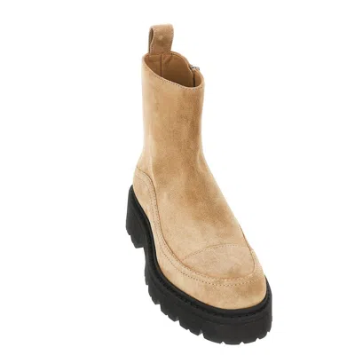 Emporio Armani Suede Leather Ankle Boots In Multi