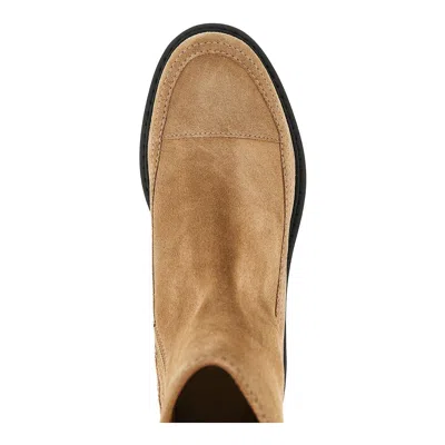 Emporio Armani Suede Leather Ankle Boots In Multi