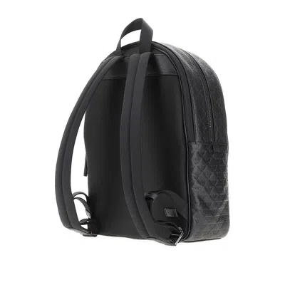 Emporio Armani Ll-over Eagle Embossed Leather Backpack