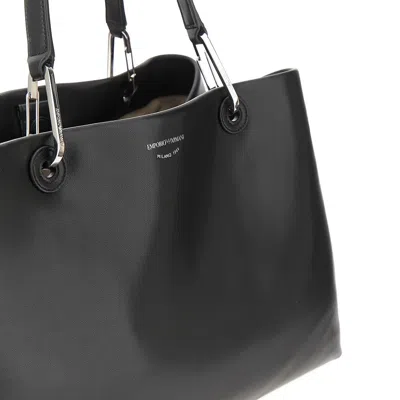 Emporio Armani Ppa Leather Large 'myea' Shopping Bag