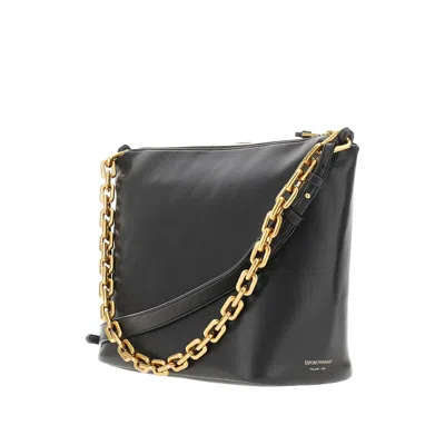 Emporio Armani Ppa Leather Medium Hobo Bag With Chain