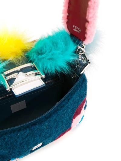 Shop Fendi Monster Baguette Shoulder Bag In Multicolour