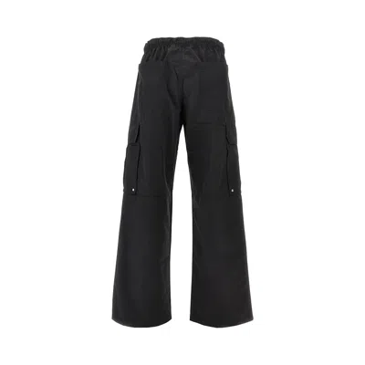 Palm Angels Side-stripe Cargo Track Pants In Black
