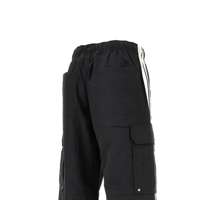 Palm Angels Side-stripe Cargo Track Pants In Black
