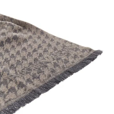 Emporio Armani Houndstooth Jacquard Wool Scarf