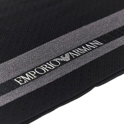 Emporio Armani L And Silk Scarf With Logo Band