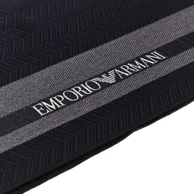 Emporio Armani L And Silk Scarf With Logo Band
