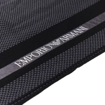 Emporio Armani L And Silk Scarf With Logo Band