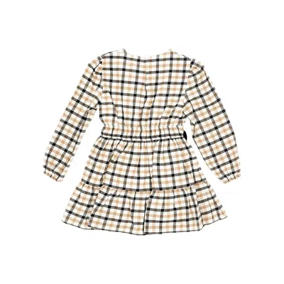 Mayoral Twill Mini Dress With Bows Kids In White