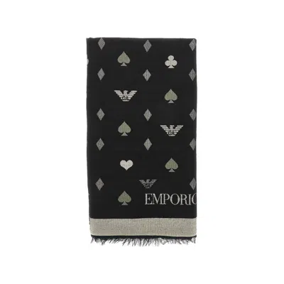 Emporio Armani Jacquard Wool-blend Scarf
