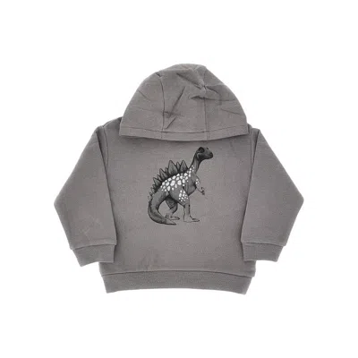 Mayoral Hoodie With Dinosaur Print Kids In Gray