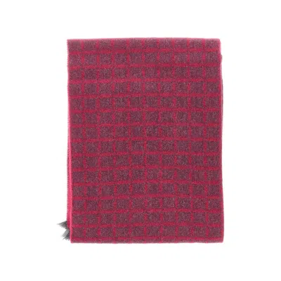 Emporio Armani Houndstooth Jacquard Wool Scarf