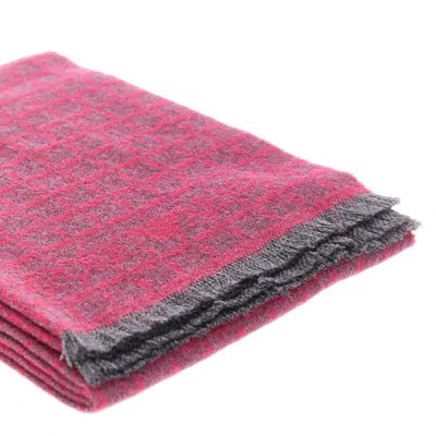 Emporio Armani Houndstooth Jacquard Wool Scarf