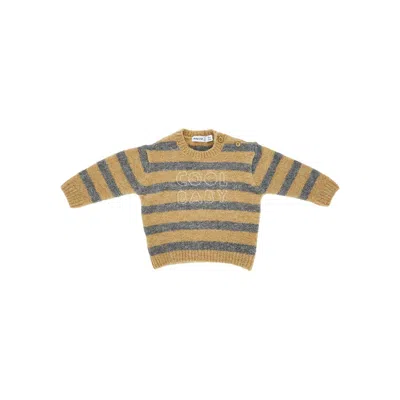 Mayoral Bouclé Knitted Crewneck Sweater Kids In Brown