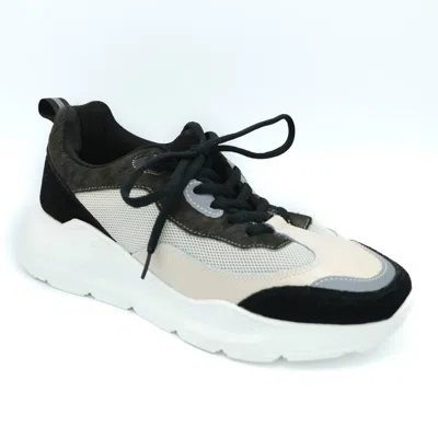 All Black New Wave Fashion Sneaker In Black/multi