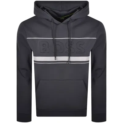 Boss Athleisure Boss Soody Zone Hoodie Navy In Black